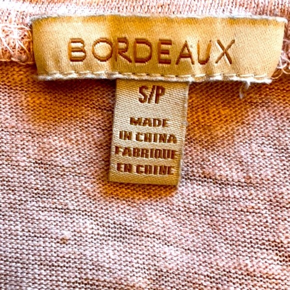 𝅺Anthropologie Bordeaux Linen Top in Blush - S - Picture 5 of 6